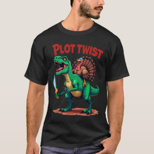 Camiseta Peru do Twist da Turquia Montando Dinossauro T-rex