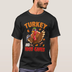 Camiseta Peru e Video Games Feliz Dia de Ação de Graças Vid