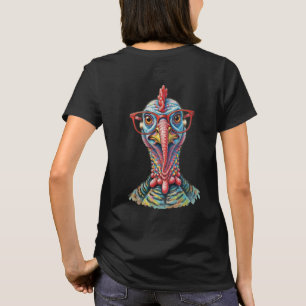 Camiseta Peru Engraçado em Desenho Animado de Óculos