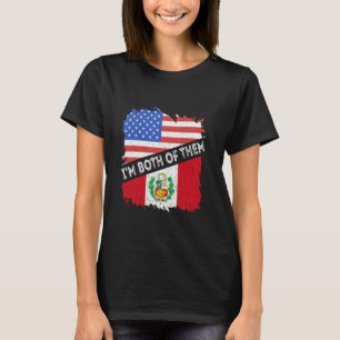 Camiseta Peru Eu sou ambos América Bandeira Peruana Peruvi