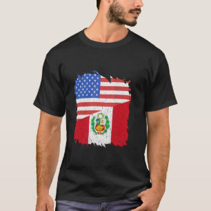 Camiseta Peru EUA América Bandeira Peruana Orgulho Peruano