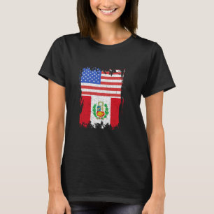 Camiseta Peru EUA Antigo Raízes Peruanas Orgulho Peruano Pe