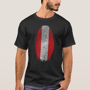 Camiseta Peru Flag Fingerprint Está No Meu Dna Para Peruvia