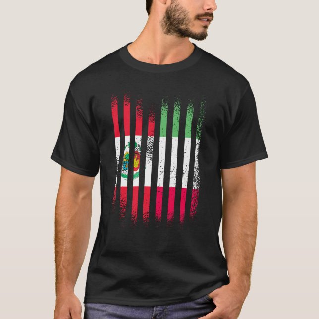 Camiseta Peru Flag Italy Grown Country Flags Stripes (Frente)