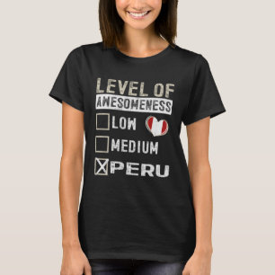 Camiseta Peru Flag Peruvianos Nível de Consciência
