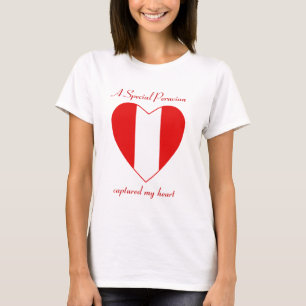 Camiseta Peru Flag Sweetheart T Shirt