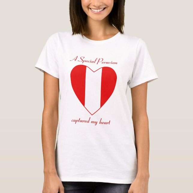 Camiseta Peru Flag Sweetheart T Shirt (Frente)