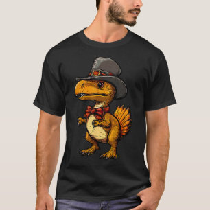 Camiseta Peru Fofa Dinossauro Dia de Ação de Graças Peru Fo