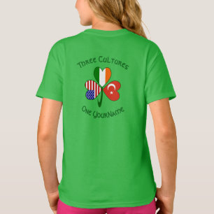 Camiseta Peru Irlanda EUA Trevo Bandeira Personalizada