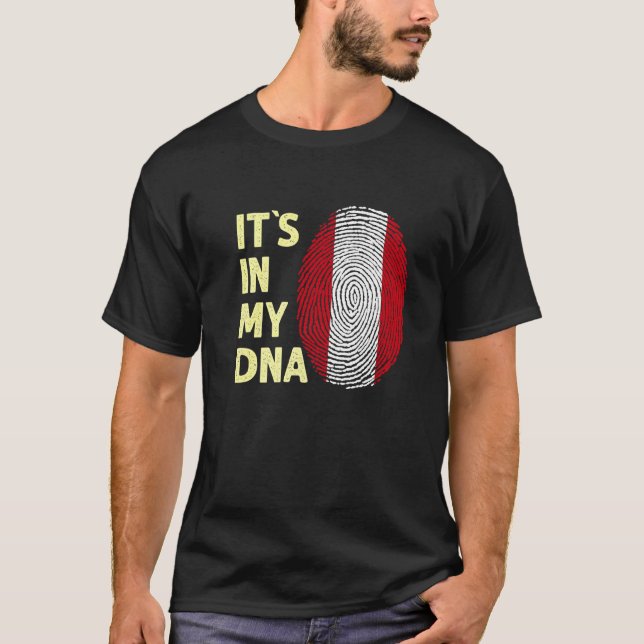 Camiseta Peru: Minha Equipe Peruana De Bandeiras Do Dna (Frente)