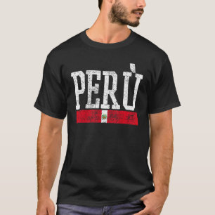 Camiseta Peru: País de bandeira nacional peruano Vintage