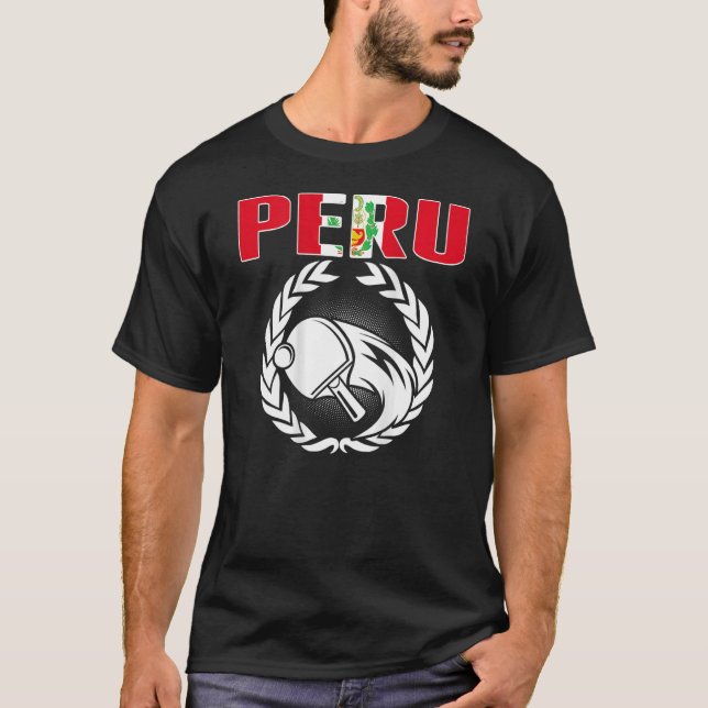 Camiseta Peru Ping Pong - Mesa da equipe de apoio do Peru (Frente)