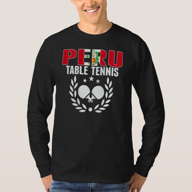 Camiseta Peru Ping Pong     Peruvian Table Tennis Team Supp (Frente)