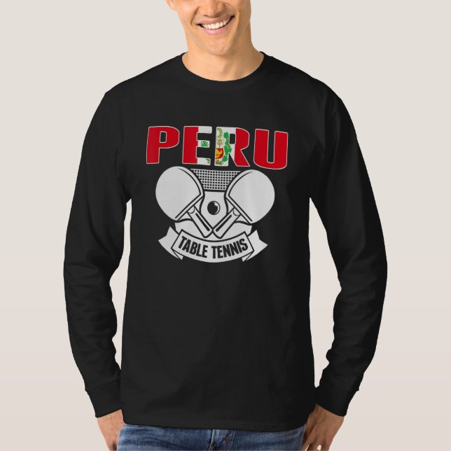 Camiseta Peru Ping Pong   Peruvian Table Tennis Team Suppor (Frente)