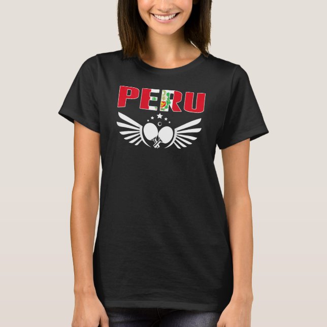 Camiseta Peru Table Tennis   Support Peruvian Ping Pong Tea (Frente)