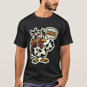 Camiseta Peru vestido como fantasia de vaca Moo divertido T