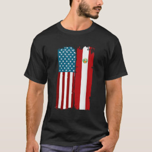 Camiseta Peruana - Americana Half Peru Half USA Flag Orud