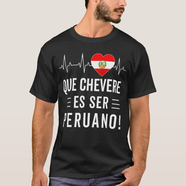 Camiseta Peruana Bandeira Orgulho Peruano Mapa do  (Frente)