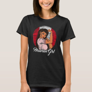 Camiseta Peruana Flag Peru Peruana Girl