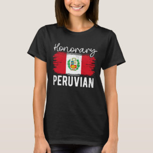 Camiseta Peruano Honorário Bandeira Divertida do Peru Heran