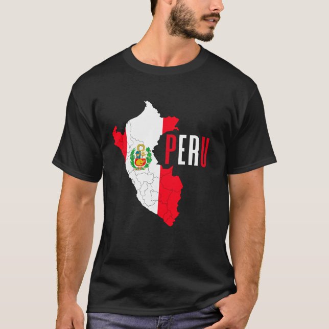 Camiseta Peruano - Pavilhão do Mapa do Peru (Frente)