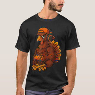 Camiseta PeruDoDiaDeAçãoDeGraças Gamer Vídeo Jogos Meninos