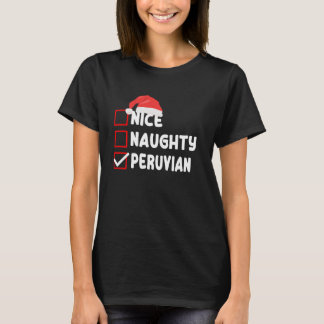 Camiseta Peruvian Christmas Wear Funny Peru Xmas Cheklist