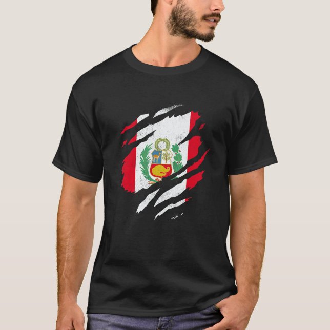 Camiseta Peruvian Flag Perú Piruw Machu Picchu South Americ (Frente)