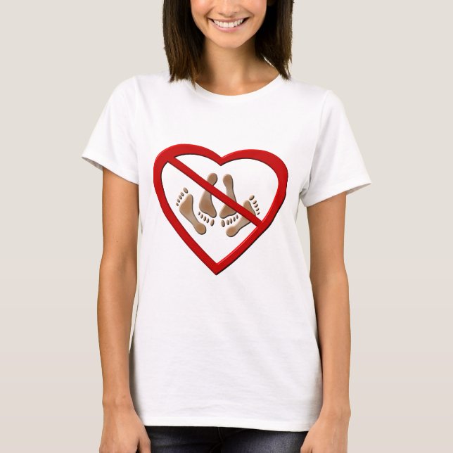 Camiseta Pés de fazer de amor proibidas cartazes senhoras c (Frente)
