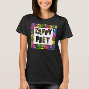 Camiseta Pés de Tappy - t-shirt da dança de torneira