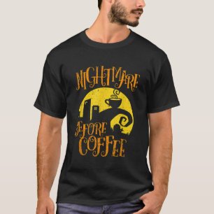 Camiseta Pesadelos antes do café, doações engraçadas para h