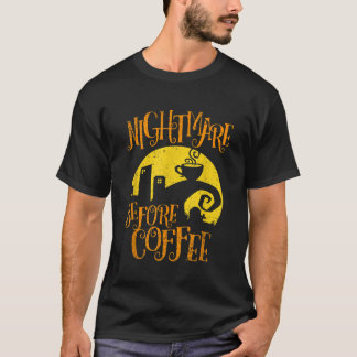 Camiseta Pesadelos antes do café, doações engraçadas para h