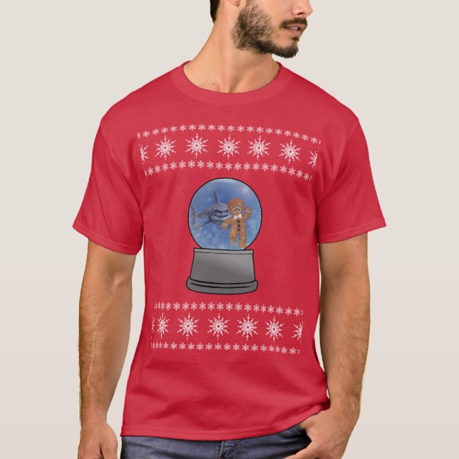 Camiseta Pesadelos do Globo de Neve com Homem de Pão-de-Pão (Frente)