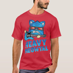 Camiseta Pesado meowtal I Guitar rock metal