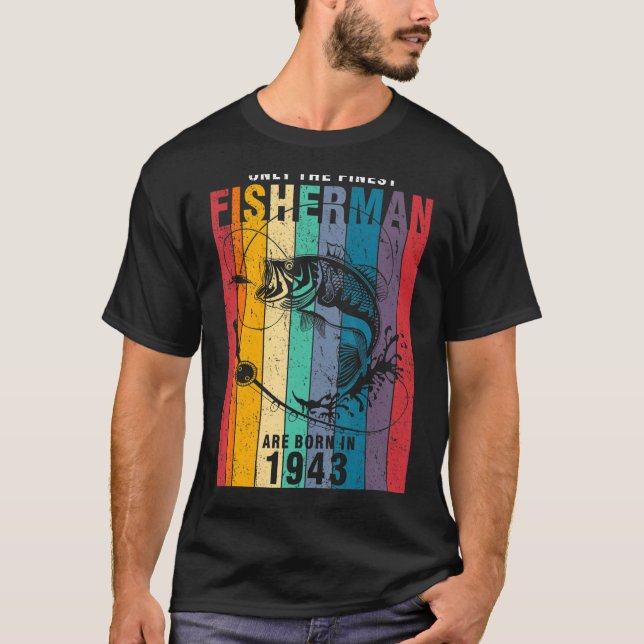 Camiseta Pesca 1943 79º aniversário 96 anos Pescadores (Frente)
