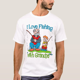 Camiseta Pesca - Adoro pescar com vovô