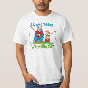Camiseta Pesca - Adoro pescar com vovô