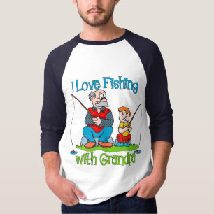 Camiseta Pesca - Adoro pescar com vovô