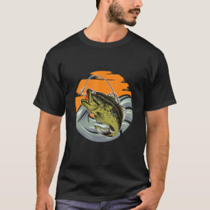 Camiseta Pesca Anzol de Pesca Vara de Pesca Lazer