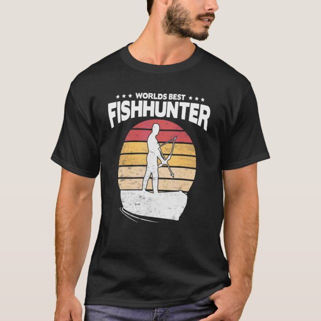 Camiseta Pesca arco Caça-Nos América Bandeira Bowman A (Frente)