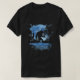Camiseta Pesca Bigfoot Silhouette Funny Sasquatch Pescador (Frente do Design)