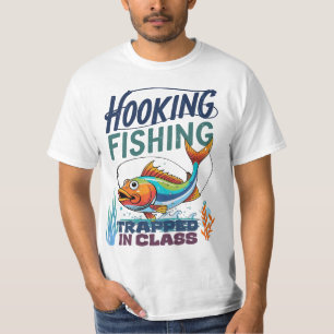 Camiseta Pesca com anzol, Preso na Aula