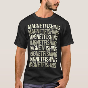 Camiseta Pesca com Íman de texto branco