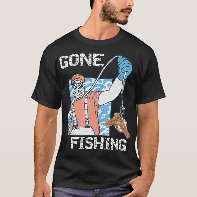 Camiseta Pesca Com Íman Designs Engrenadas  (Frente)