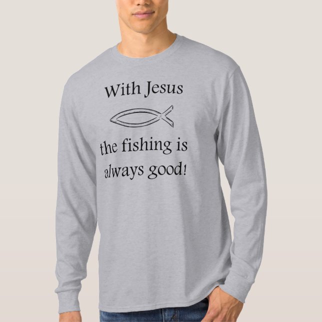 Camiseta Pesca com Jesus (Frente)