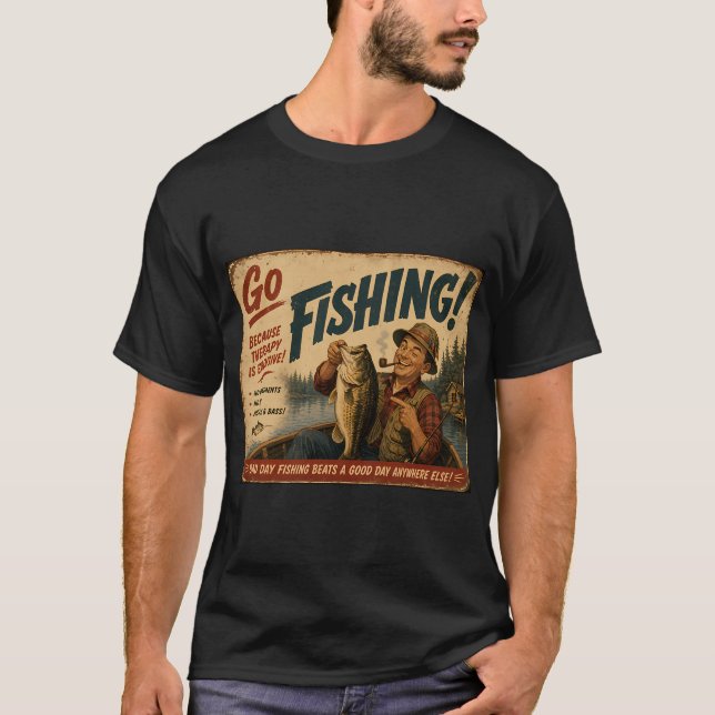 Camiseta Pesca com Mosca ao Pôr do Sol (Frente)