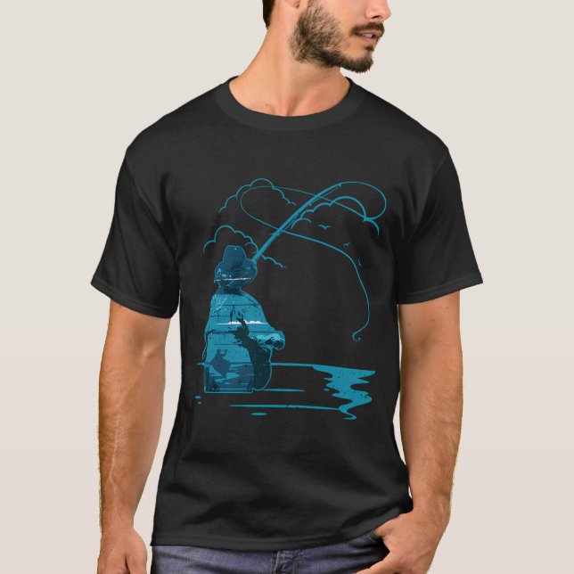 Camiseta Pesca com Mosca ao Pôr do Sol (Frente)
