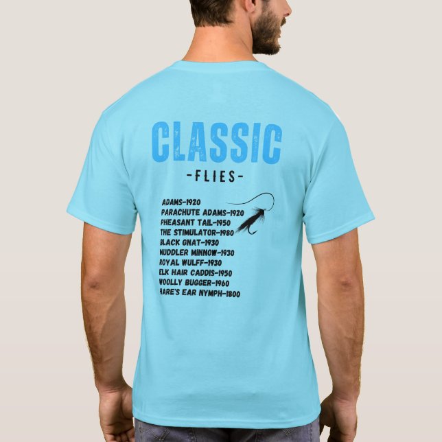 Camiseta Pesca com mosca de vamos (Verso)