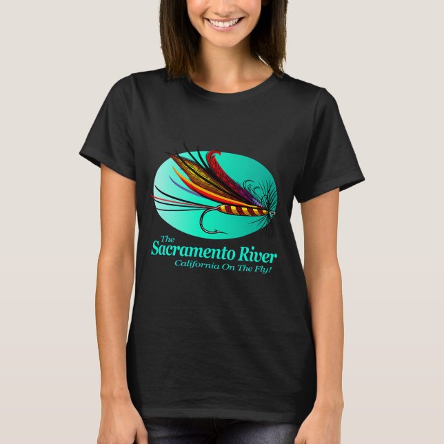 Camiseta Pesca com Mosca no Rio Sacramento (FSH) (Frente)