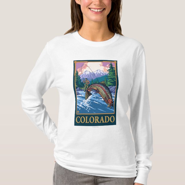 Camiseta Pesca com mosca SceneColorado (Frente)